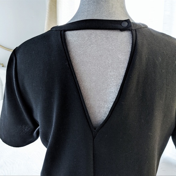 Club Monaco open back black lace top - Picture 3 of 4